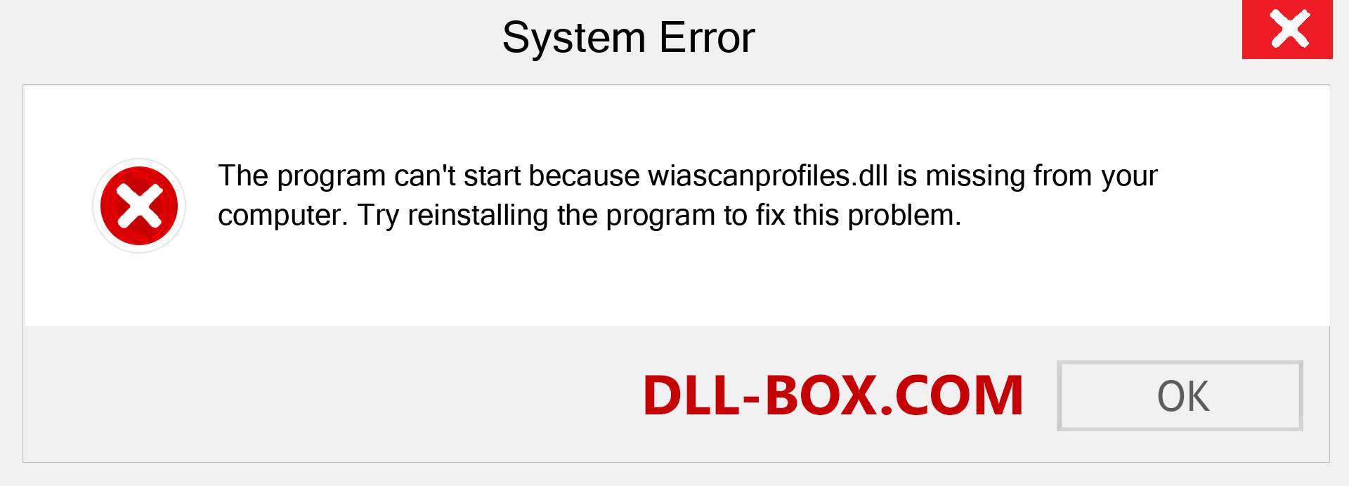  wiascanprofiles.dll file is missing?. Download for Windows 7, 8, 10 - Fix  wiascanprofiles dll Missing Error on Windows, photos, images